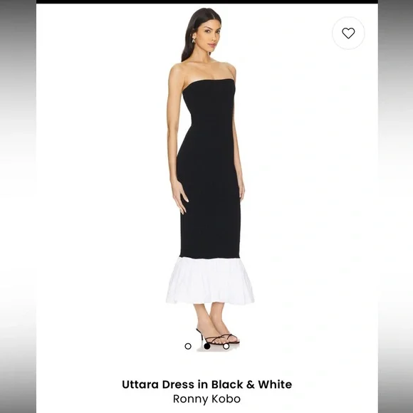 Ronny Kobo Collection Strapless Black and White Dress - Picture 2 of 4